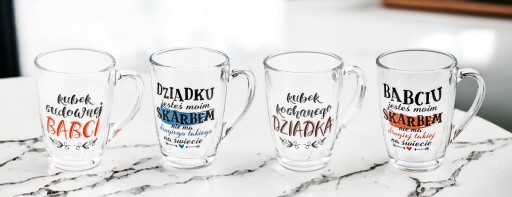 SKLENENÝ hrnček NA BABIČKOVÝ DEŇ BABIČKOVÝ HRNČEK NÁDHERNÝ BABIČKA 300 ML