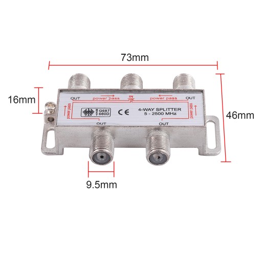 Anténny splitter DC 1/4 5-2500 MHz