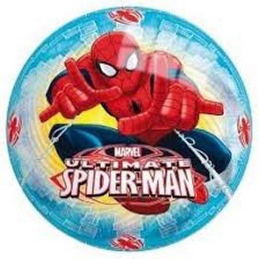 SPIDERMAN GUMOVÁ LOPTA farebná 23cm SIMBA stredná LOPTIČKA pre deti