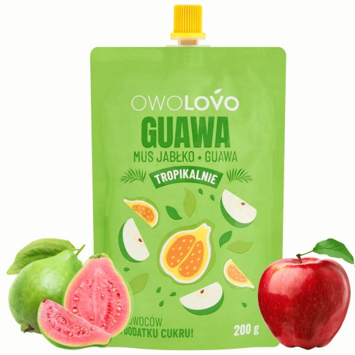 Ovocná pena pre deti OWOLOVO jablková guava 200 Tropická príchuť