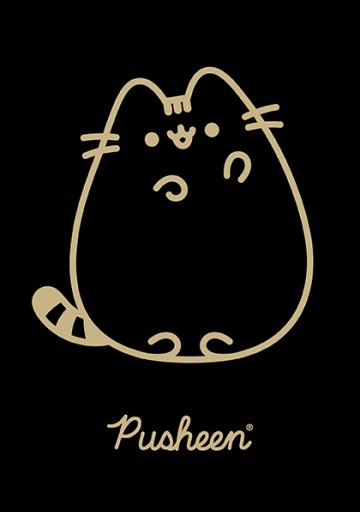 Zápisník A5, 60 listov, kockovaný, laminovaný, Pusheen