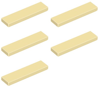 LEGO TILE 2431 1x4 piesková DLAŽBA NOVINKA (5g) 5 ks.