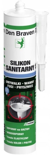 Den Braven sanitárny silikón biely 280 ml