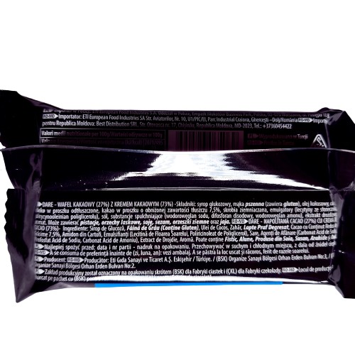 DARE OBLÁTKY S KAKAOVÝM KRÉMOM 40g DÁTUM: 2025/01/06