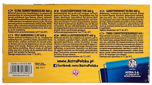 Samotvrdnúca hlina Biela 460 g