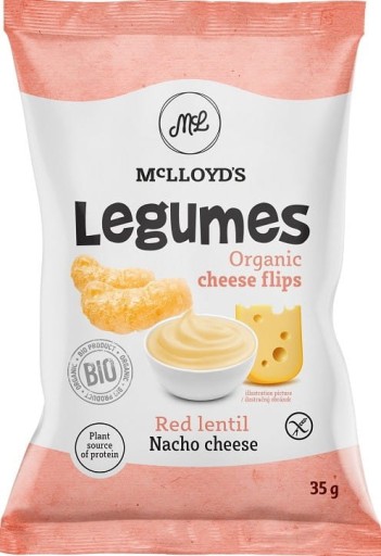 Chrumkavý syr z červenej šošovice, bio 35g - McLloyd's