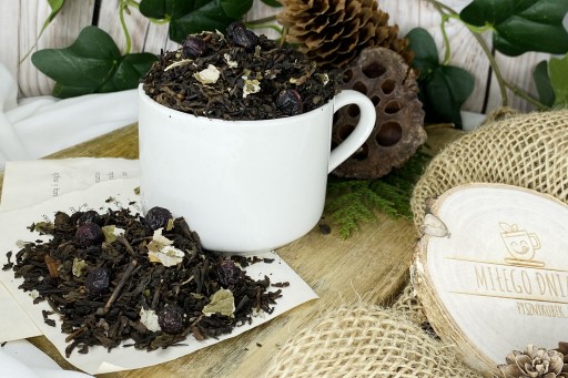 Červený čaj Pu-Erh BLACK CURRENT 50G SLIM