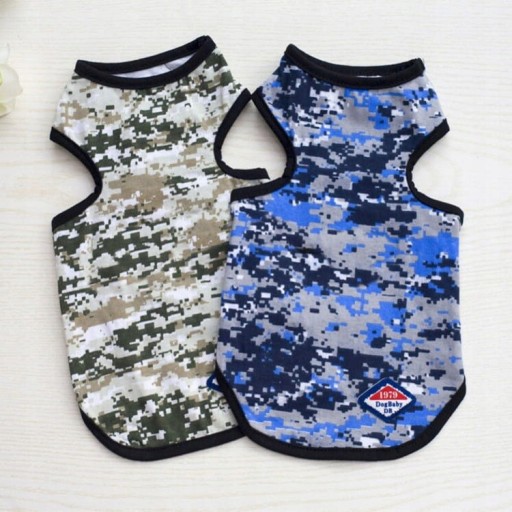 Oblečenie pre psa VEST modré camo L