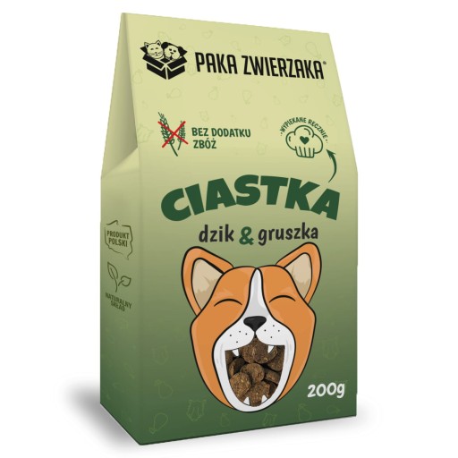 Paka Zwierzaka 200g Hruškové sušienky z diviaka
