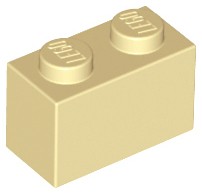 LEGO 3004 BRICK 1x2 piesková NOVINKA (12g) 16 ks.