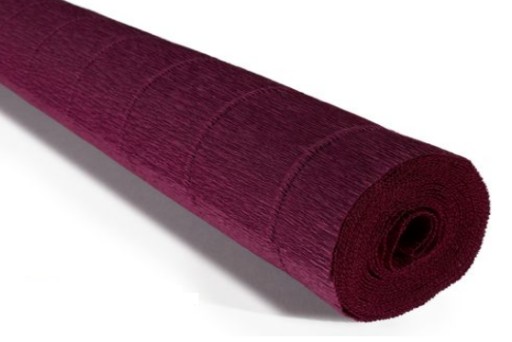 Krepový papier Taliansky krep 180 g krčený hodvábny papier č. 588 bordeaux ed