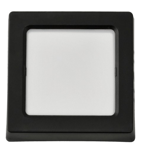 LED stropné svietidlo prisadené na povrch 6W 660lm 4000K neutrálne čierne štvorcové