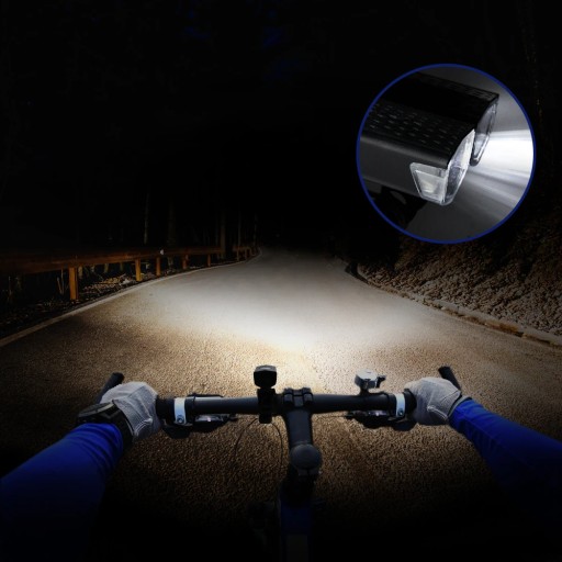 LED LAMPA NA BICYKEL PREDNÉ + ZADNÉ OSVETLENIE BICYKLA - CREE LED VÝKONNÉ