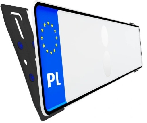 Bezrámová montáž RÁM NA ŠPZ ČIERNE SKRUTKY+ZÁSTRKY