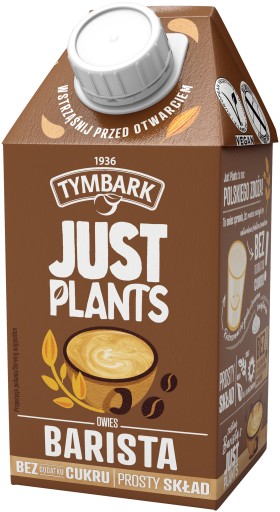 Just Plants Plant Oat Milk Barista Drink Barista 500ml Tymbark