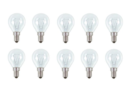 10x Tradičná guľová žiarovka 230V E14 25W TR