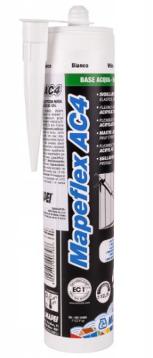MAPEI MAPEFLEX AC4 Akrylový tmel 310ml biely na vyplnenie trhlín
