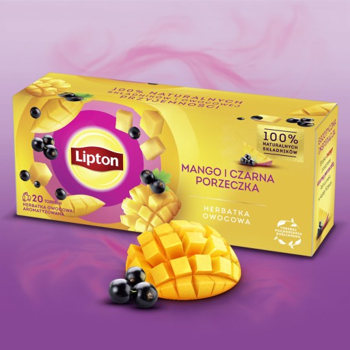 Set Lipton ovocný čaj Mango, Jahoda mix 2x20 sáčkov 66g