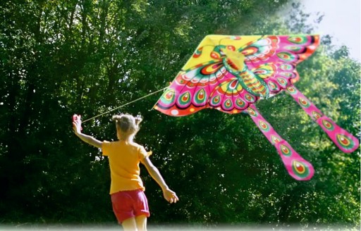 Farebný Butterfly Kite Outdoor 90 cm - Outdoorová aktivita