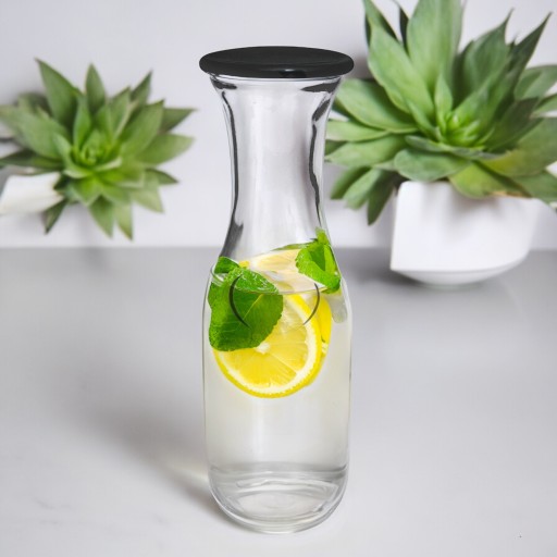 KARAFA 500ml na víno, vodu, džús, S viečkom, uzavretý, univerzálny pohár