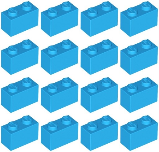LEGO 3004 BRICK 1x2 tmavomodrá NOVINKA (12g) 16 ks.
