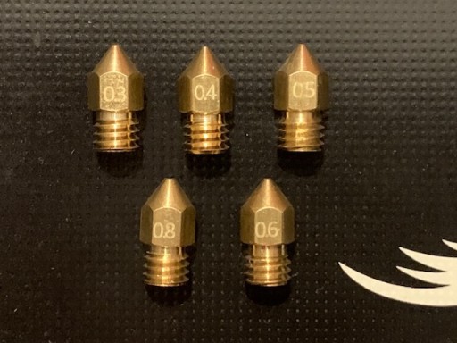 Originál Creality Tryska 0,4 M6 1,75 mm 5 kusov