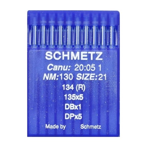 Ihly Schmetz 135x5 DPx5 '130 hrubý pažbový stroj s vázaným stehom