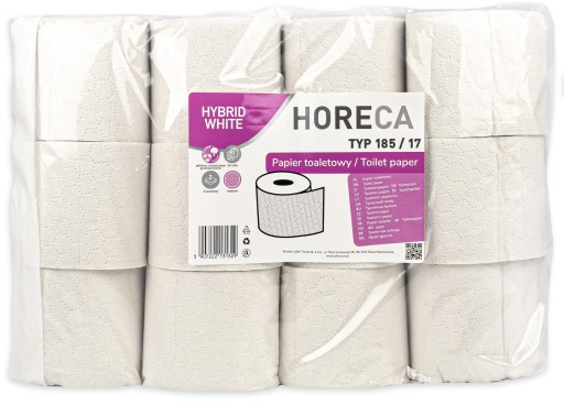 HORECA HYBRID TOALETNÝ PAPIER biely 2 vrstvy 24 ks 20 m 185/17