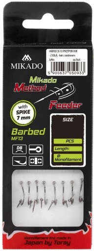Method Feeder MIKADO nadväzcové háčiky s protihrotom 8ks Ihla 12