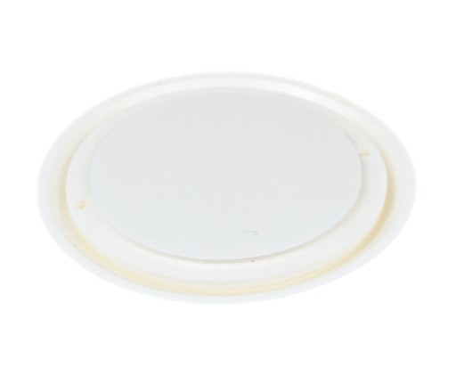 Biela zarážka do dverí, priemer 40 mm, samolepiaca, lepená na stenu, zarážka dverí
