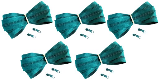 Špirálová páska na zips 3 mm MARINE zips 5 metrov + 10 zipsov