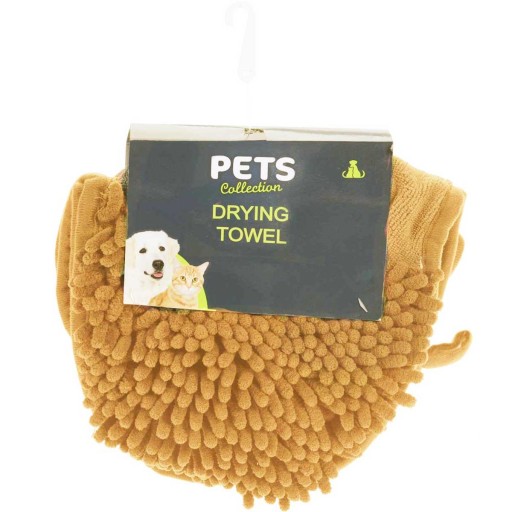 Utierka na utieranie DOG CAT béžová Mikrovlákno Rukoväť 76cm