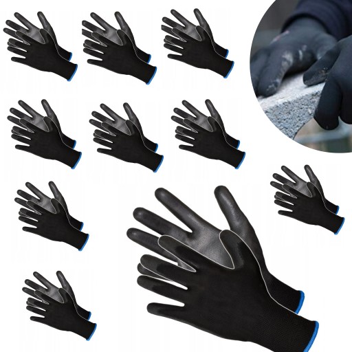 RUKAVICE PRC dlažobné pracovné rukavice veľkosť 10 - XL 12 párov SILNÉ