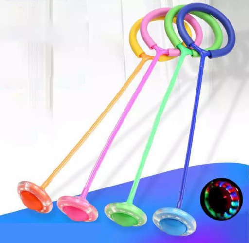 Hula hoop švihadlo na nohu, RÔZNE FARBY, pre deti DETI, LED, OSVETLENIE