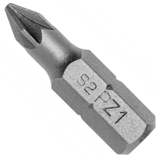 Skrutkovacie bity PZ1 25 mm, oceľ S2, 5 ks