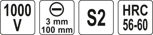 IZOLOVANÝ SKRUTKOVAČ VDE SL 3X100MM Yato YT-28153