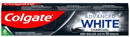 COLGATE ADVANCED WHITE zubná pasta s aktívnym uhlím CHARCOAL 75 ml