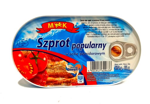 Šproty v paradajkovej omáčke 170g MK