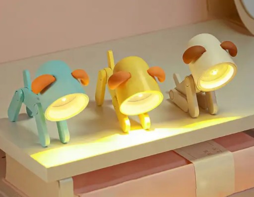 DETSKÉ NOČNÉ SVETLO ROZTOMNÝ PSÍK MINI LED