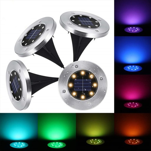 SOLÁRNE ELEKTRICKÉ ZÁHRADNÉ LAMPY, FAREBNÉ RGB