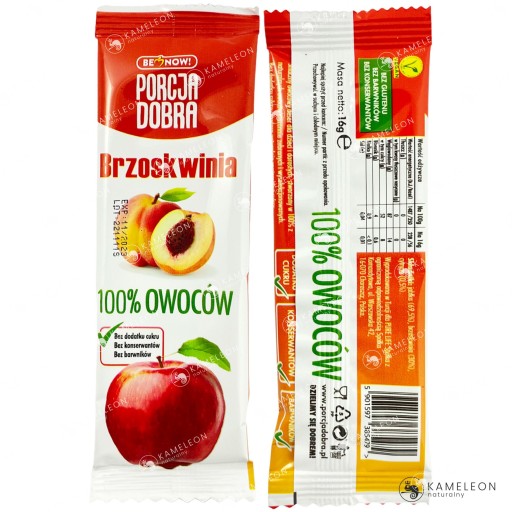 Porcja Dobra Snack jablkovo-broskyňová 16 g