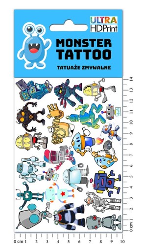 UMÝVAJÚCE DOČASNÉ TETOVANIE PRE DETSKÉ DETSKÉ ROBOTY ORIGINÁLNE DIZAJNY