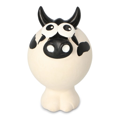 Hračka pre psa, kravička, latex, so zvukom, 11,5 cm