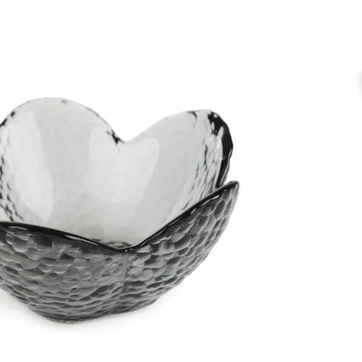 LONNY miska v tvare kvetu, šedá 9x4 cm HOMLA
