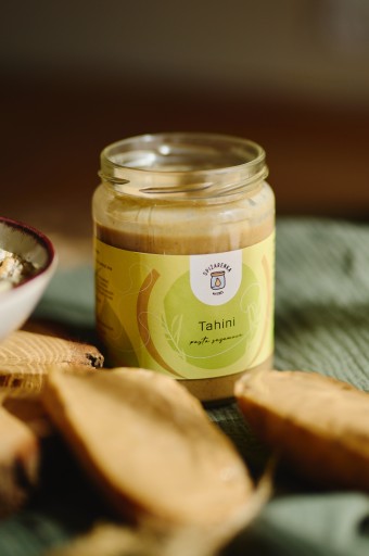 TAHINI PASTE Sezamové maslo PRÍRODNÉ sezamové maslo HLADKÉ 500g SPAJŇA