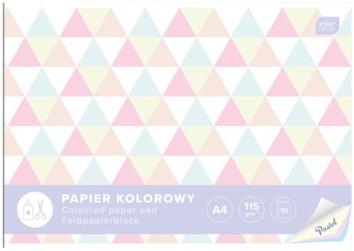 BLOK FAREBNÝ PAPIER A4/10K 115G PASTELOVÁ TLAČ