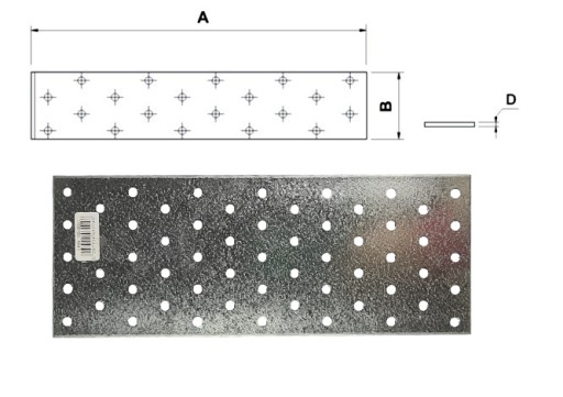 Plochá spojka LP-24 rozmery 100x260mm Skrutka-kov