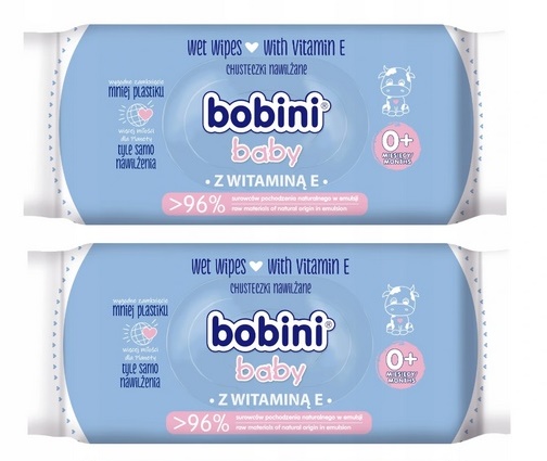 Bobini vlhčené obrúsky pre deti 2x 60 ks
