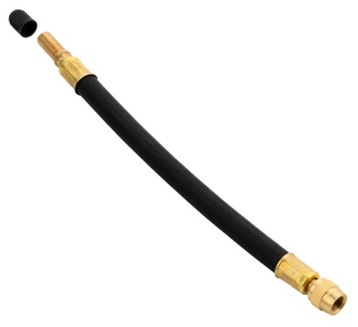 Pružná gumová hadica pumpy, Auto / Schrader ventil, 25 cm
