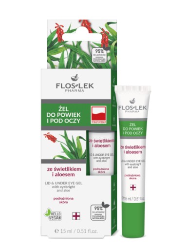 Floslek gél na očné viečka so svetlíkom a aloe